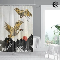 european medieval retro abstract shower curtain hotel family shower curtain animal decoration bathroom curtain shower curtain