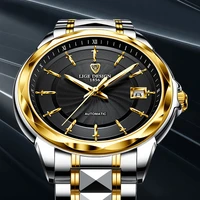 2020lige new high end luxury men watch automatic mechanical tungsten steel sapphire glass 50m waterproof watch relogio masculino