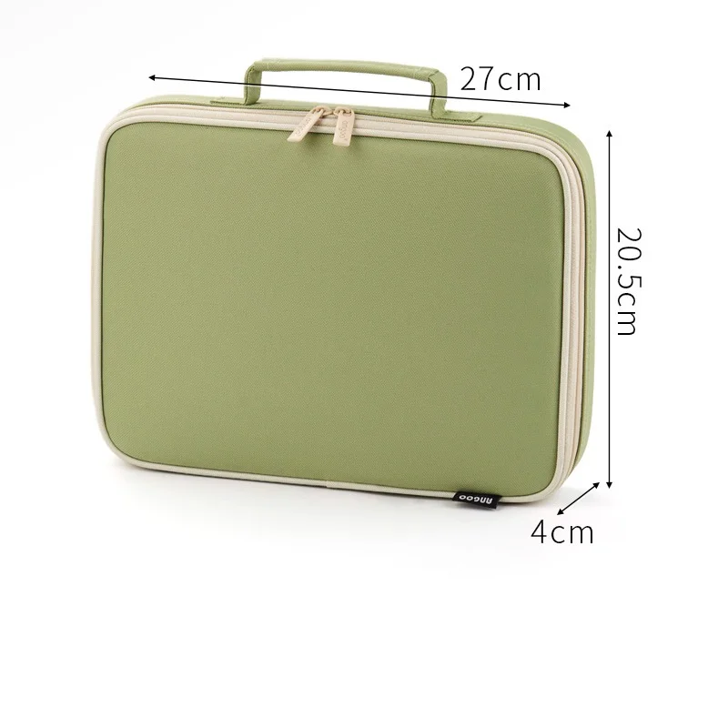 

Angoo Pure Color Hand Bag for Ipad Stationery Pen Pencil Case Bag Large Storage Multi Slots Pouch Office School Travel F465