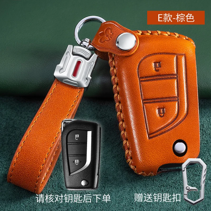

Новинка чехол из натуральной кожи для автомобильных ключей чехол для Toyota Hilux Corolla Avensis Prado Fortuner RAV4 CHR защитный чехол для ключей кожаная сумка