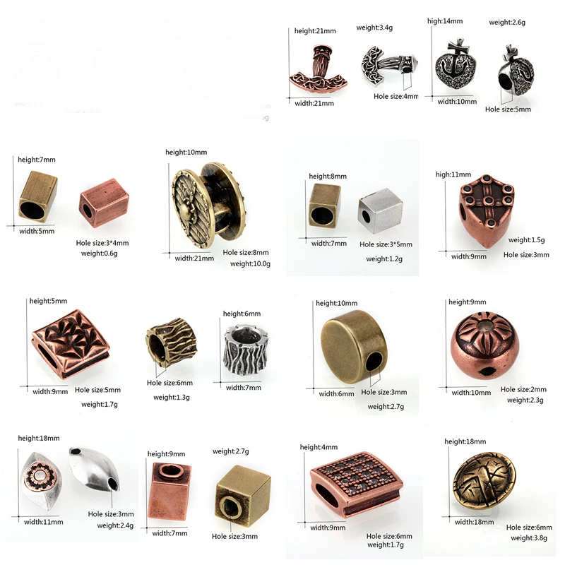 Металлические разделительные бусины разделители позолоченные/стальные цветные