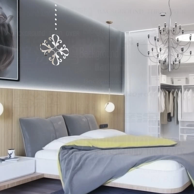 Зеркальные наклейки для украшения комнаты наклейка на стену зеркальный декор