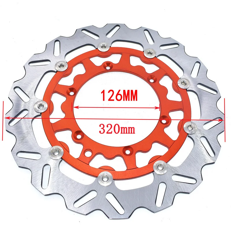 320MM Oversize Front Floating Brake Disc Rotor For EXC GS EXCF SX SXF SXS XC XCR XCW XCF XCRF MXC MX SMR SIX DAYS Supermoto | Автомобили и