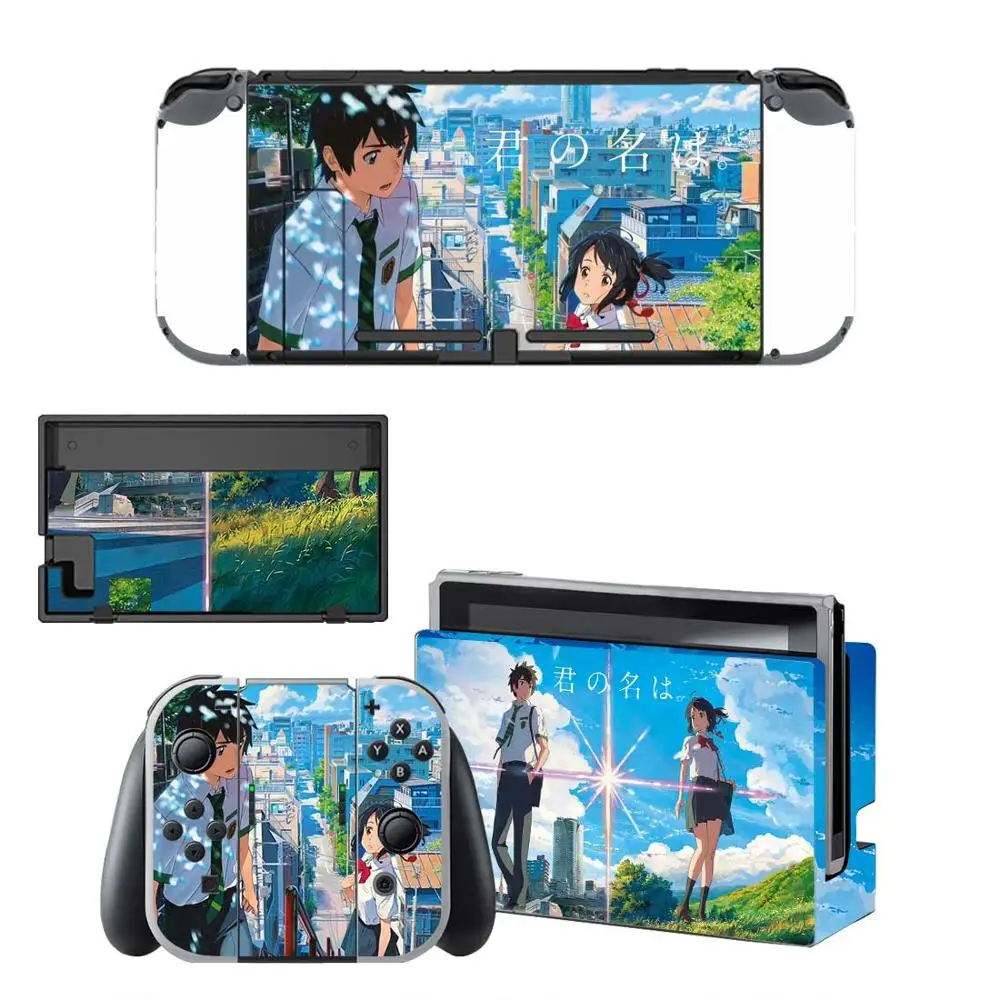 Наклейка с героями аниме и именем Nintendo Switch наклейка s скины для консоли