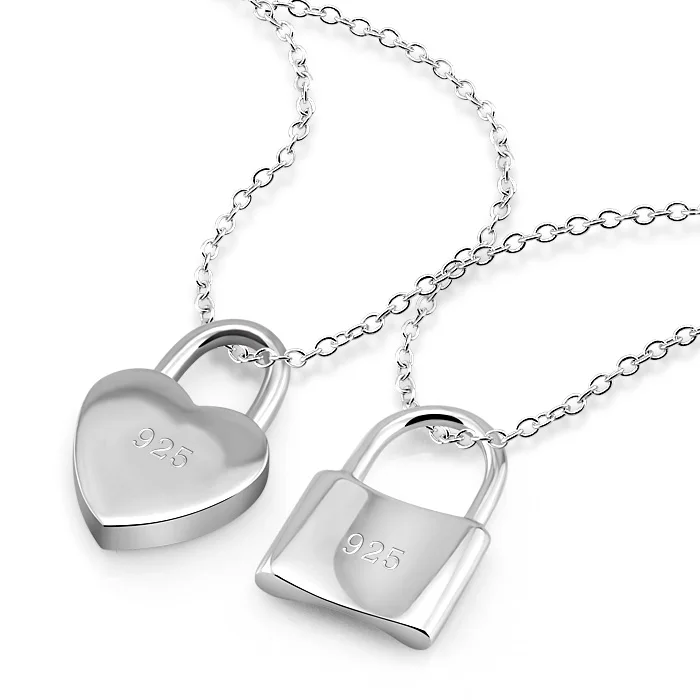 Новый Классический Простой серебристый цвет подвеска с замком. Модное женское