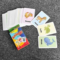 montessori english word learning cognitive memory flash cards children early educational toy kids english learning teaching aids