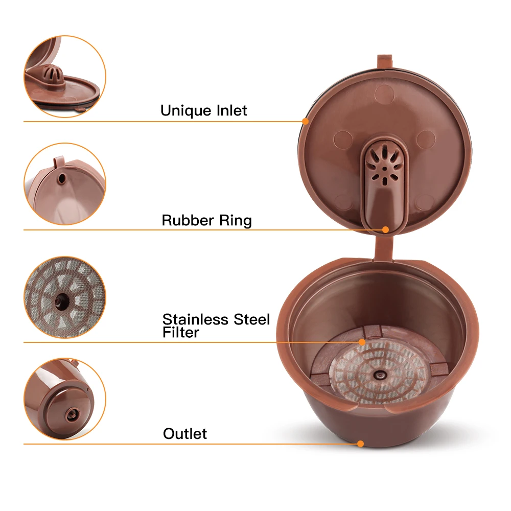 Многоразовая корзина для кофейных капсул из нержавеющей стали dolcegusto Crema фильтр