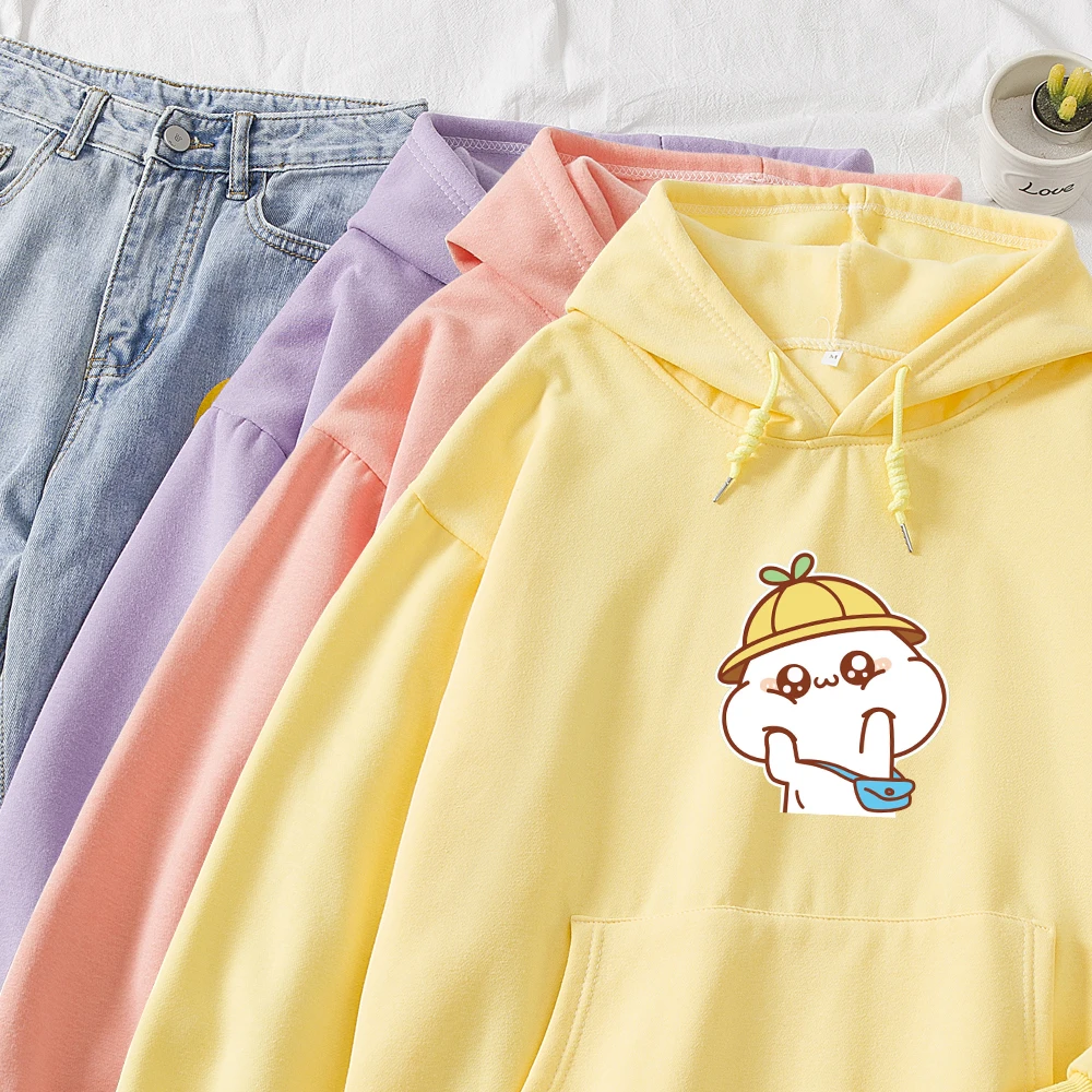 

Hoodies Women Trendy Winter Plus Velvet Thicker Warm Cute Printed Loose Women Sweatshirt All-match Simple Korean Pullover Female