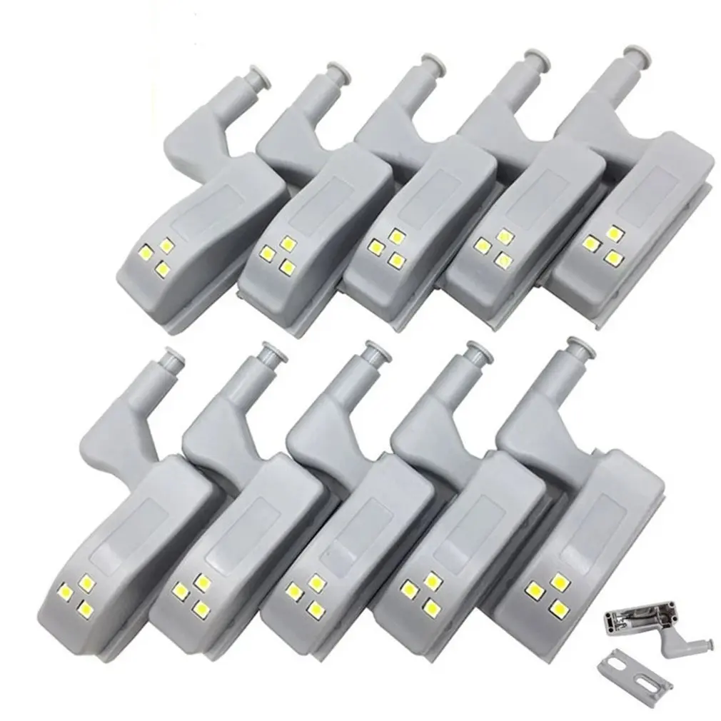 

5/10Pcs LED Inner Hinge Lamp Under Cabinet Lights Universal Wardrobe Closet Sensor Lights For Bedroom Kitchen Closet Night Lamp