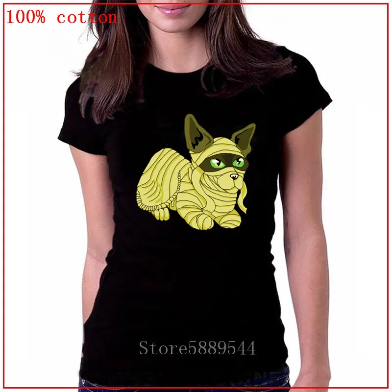 2020 египетская футболка для мамы и кошки женская модная с изображением котенка