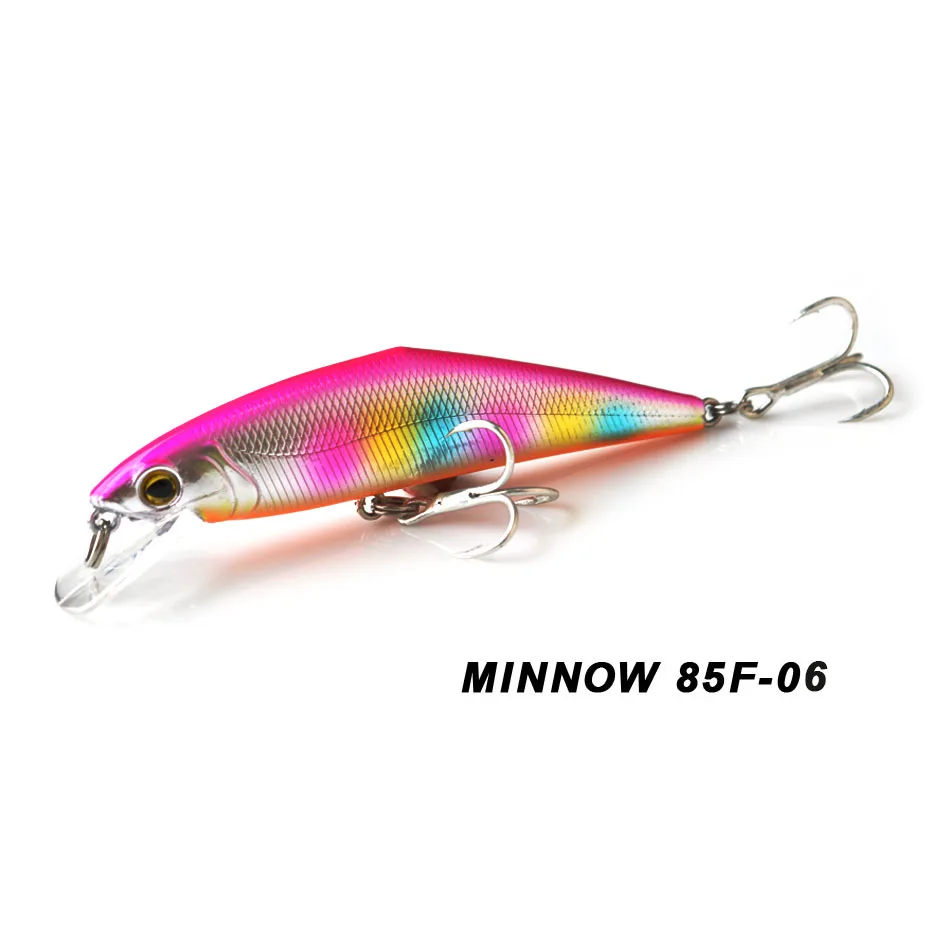 Color 06 TOMA 85F Minnow Fishing Lure 85mm 15g Floating Hard Baits Iscas Artificial Minnow Wobbler Bass Pike Bait Fishing Tackle - Цвет: Color 06
