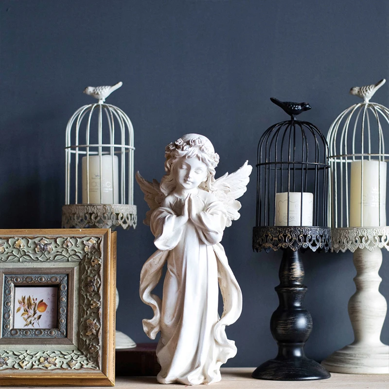 

Scandinavian Retro Angel Kids Resin Figurines Home Decoration Crafts Fairy Garden Miniatures Statue Birthday Wedding Gifts