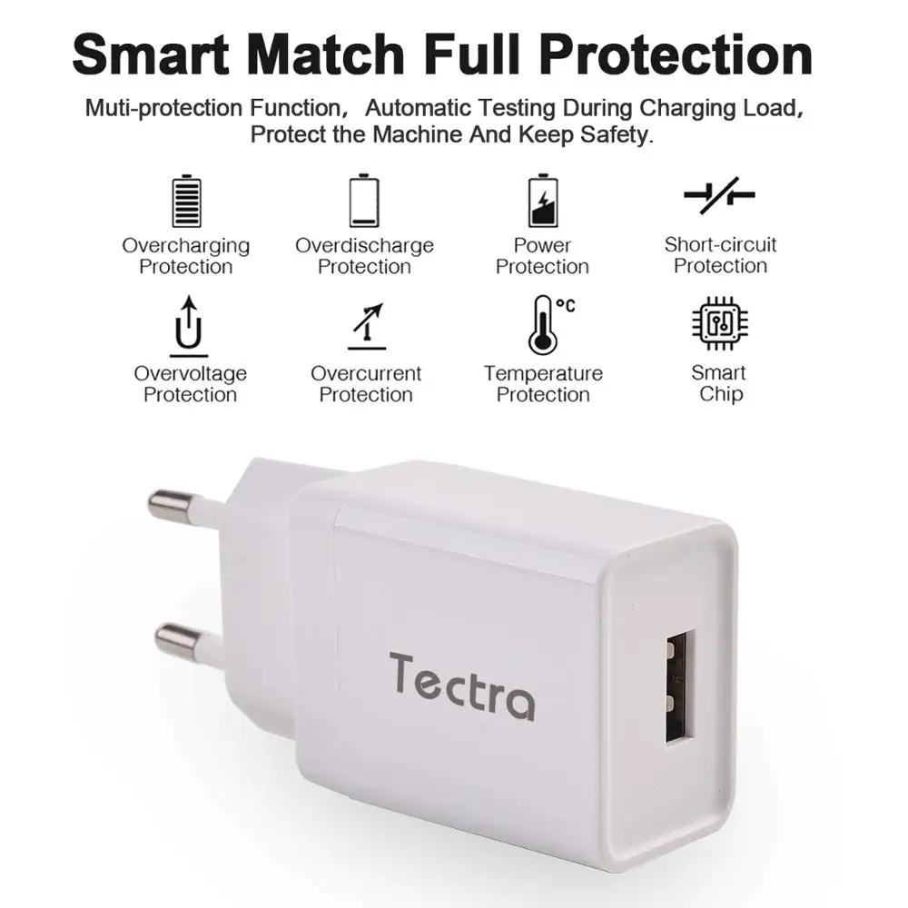Сетевое зарядное устройство с USB портом для iPhone X 8 7 iPad Huawei Samsung S9 Xiaomi Mi мобильный