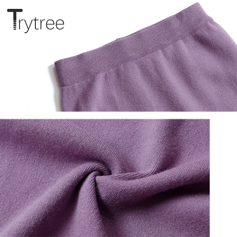 Женская Повседневная юбка Trytree однотонная облегающая офисная до середины икры с