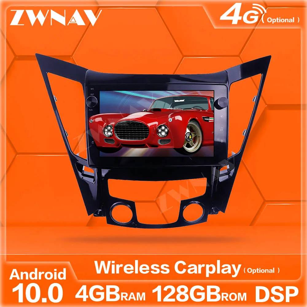 baratas 128g Android10 Tela Jogador Do Carro Gps Navi Para Hyundai Sonata 8 2011 2012 2013 2014 Auto Rádio Estéreo Multimídia Player Unidade De Cabeça