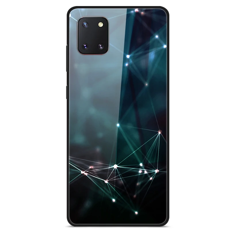 For Coque Samsung Note 10 Lite Case Tempered Glass Planet Space Cover for Samsung Galaxy Note10 Lite Case S10 Lite Glass Case