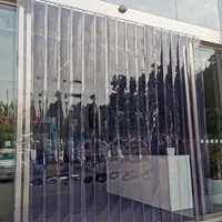 pvc strip curtain freezer room door strip screws kit hanging rail transparent curtains dust windproof heat insulation 1pcs