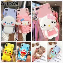 Y2k Pokemon Pikachu Eevee Sanrioed Hello Kitty Cinnamoroll Melody Phone Case For iPhone 12 11 Pro MAX X XS XR 6 7 8 Plus Cover