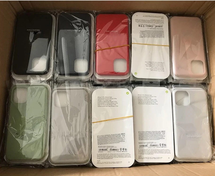 Официальный силиконовый чехол для iPhone 11 Pro max XS 7 8 6s Plus XR XSMAX 100 шт.|Аксессуары