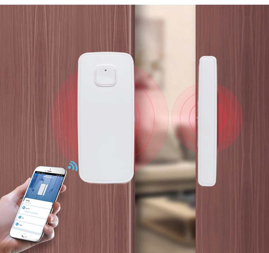 Tuya Smart WiFi датчик для двери Беспроводной окна с открытым закрытым детектор app