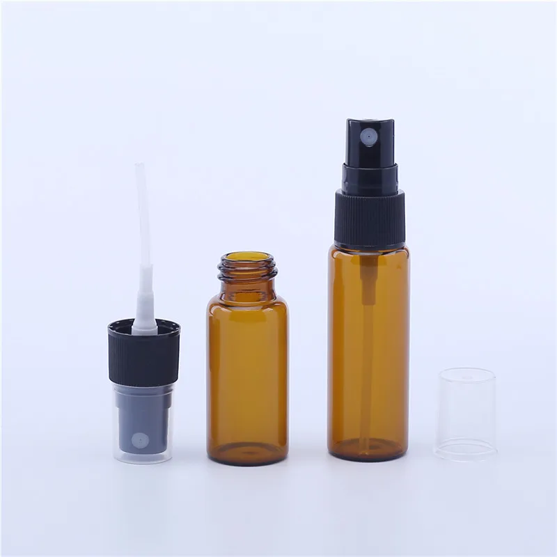 500pcs 5ml 10ml 15ml 20ml Glass Spray Empty Perfume Atomizer Bottle Small Test Tube Amber Vials | Красота и здоровье