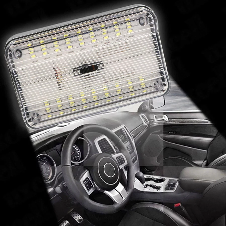 

NHAUTP 12V 36-SMD Car Roof Reading Lights White Interior Dome Trunk Lighting Lamp Automobile Bulbs With On/Off Switch