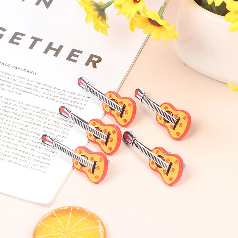 

5PC Dollhouse Mini Classic Electric Guitar Model Toy Decoration Xmas Toys Gifts For Doll Kawaii Accessories