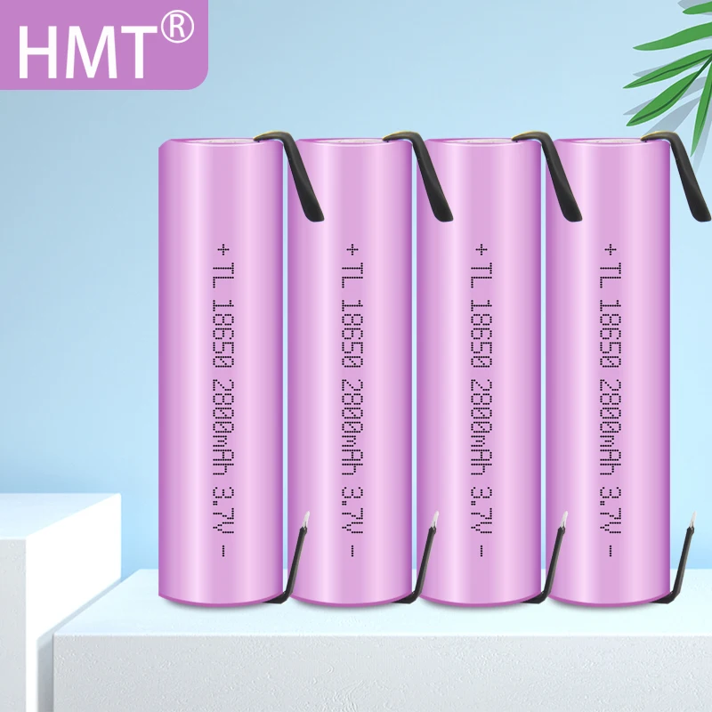 

18650 Battery 2800mAh ICR 18650 3.7V Li-ion Rechargeable Battery With Soldering Tabs Led Flashlight Headlight Radio Toy Same2021