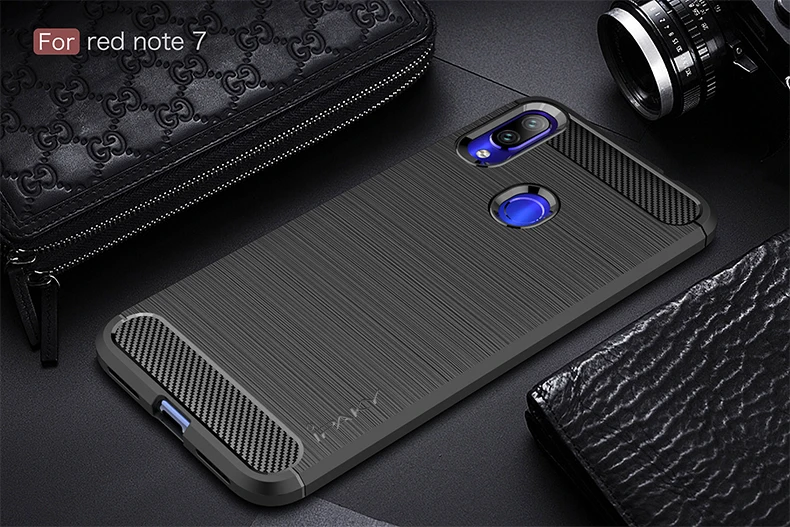 Для Xiaomi Redmi Note 7 Чехол iPaky для Redmi Note 7 Pro Чехол Силиконовый карбоновый матовый противоударный чехол для Redmi Note 7s