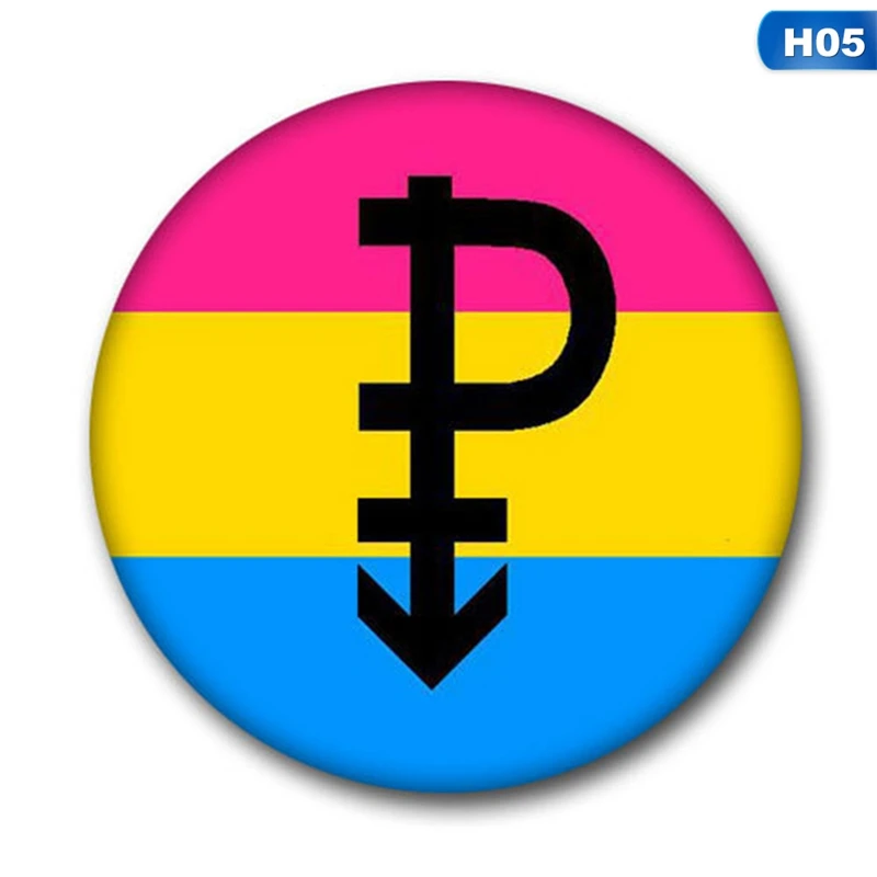 ЛГБТ Прайд Радужный металлический значок с флагом для рюкзаков иконы геев
