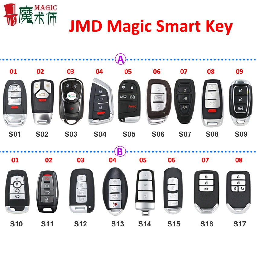 JMD волшебный дистанционный смарт-ключ для VW Mazda Audi Hyundai Nissan Dodge Honda Buick Flip MQB DF B5 A6 DS