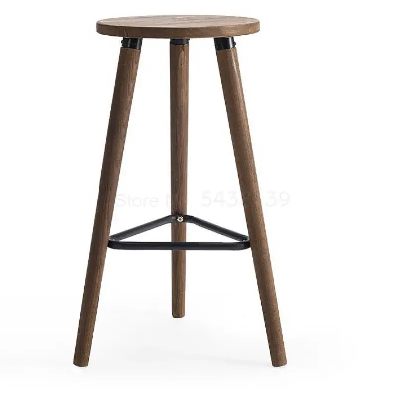 Все барный стул из массива дерева высокий на стойке простой современный детский