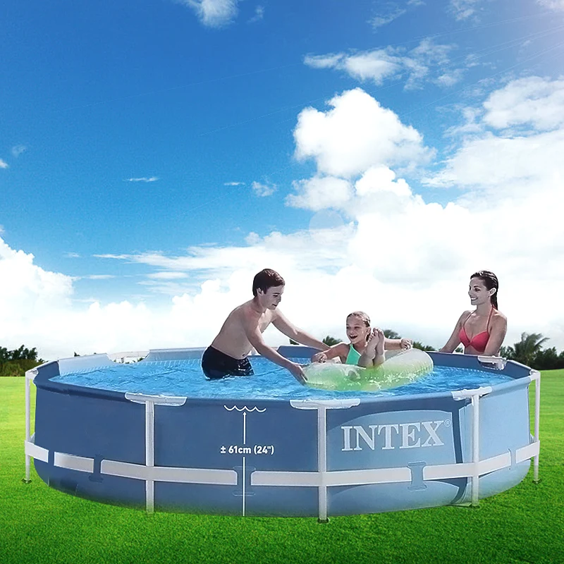 INTEX 305*76 см круглая рама над землей бассейн набор 2019 модель пруд семейный фильтр