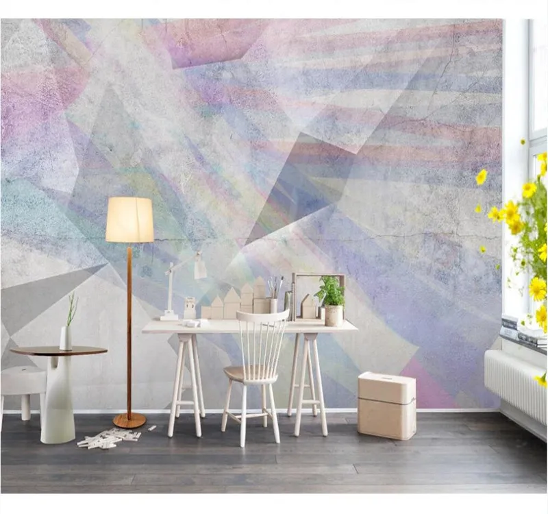 Большие Настенные обои на заказ для украшения дома модные линии Геометрическая