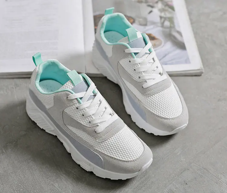 Модные летние кроссовки; женская обувь; zapatillas mujer; повседневные кроссовки; женская обувь; сетчатая дышащая женская обувь на шнуровке