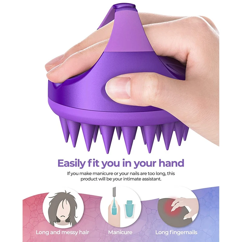 

2 Pcs Scalp Massager Shampoo Brush Scalp Brush Hair Scrubber Hair Washing Brush Scalp Exfoliator Brush for Dandruff