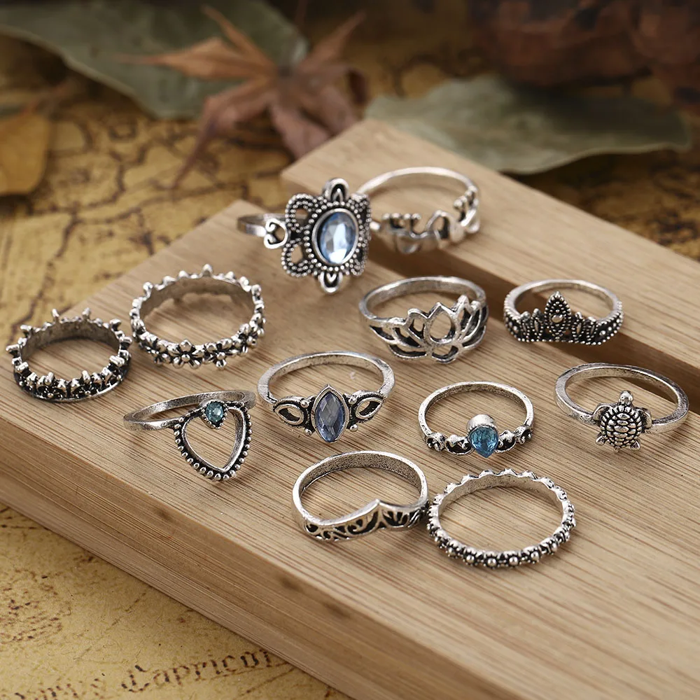 Кольцо в винтажном стиле античный ретро мужской ювелирный набор бохо ювелирные