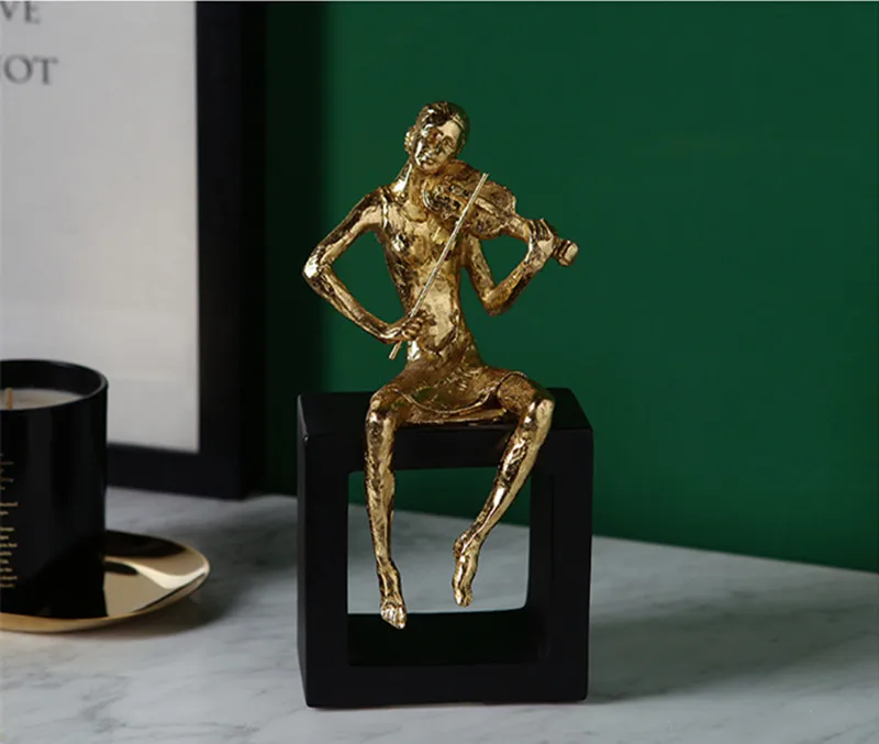 [MGT] Европейский оригинальный золотой скрипач музыкальный смоляный Современный