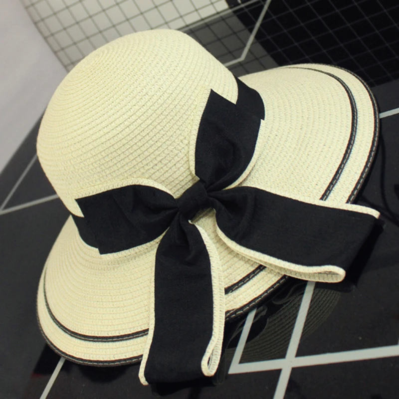 

Hot Summer Straw Hat Women Big Wide Brim Beach Hat Panama Ladies Cap Outdoor Sun Visor Hat Female Summer Caps Chapeu Feminino