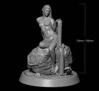 124 75mm 118 100mm resin model kits naked pretty girl unpainted no color rw 141