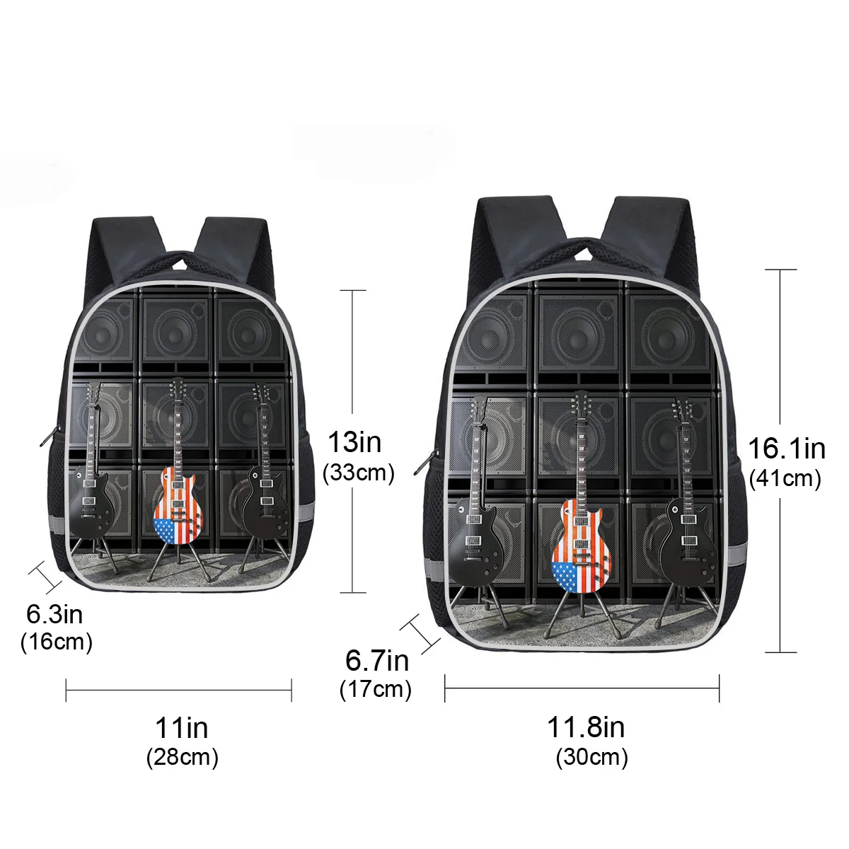 Музыкальный инструмент гитара американский флаг рюкзаки школьная сумка Детская