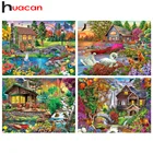 Huacan 5d Diy наборы для алмазной живописи лесного пейзажа вышивка Дом стразами мозаика Животные украшение для дома