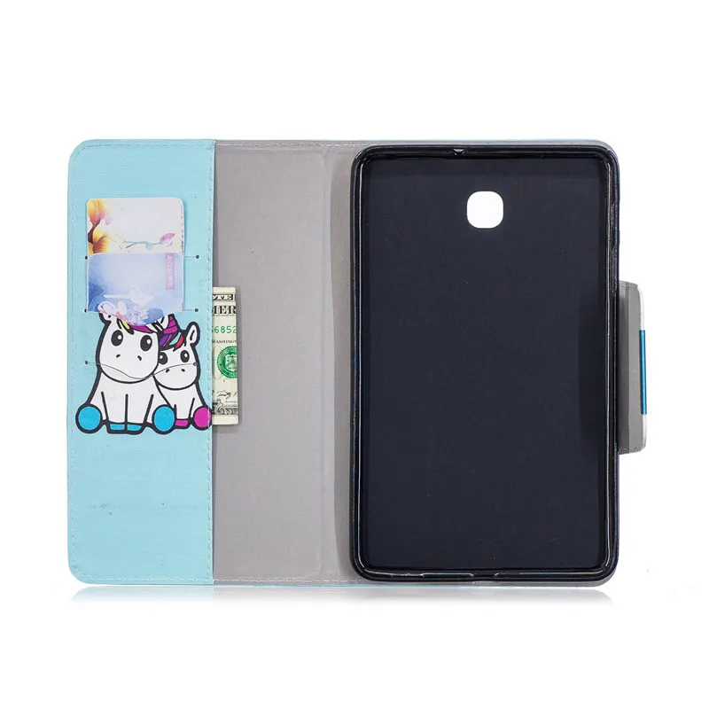 Kawaii Единорог панда кожаный чехол для планшета Samsung Galaxy Tab A 8 0 дюймов (2018) SM-T387 T387V T387P