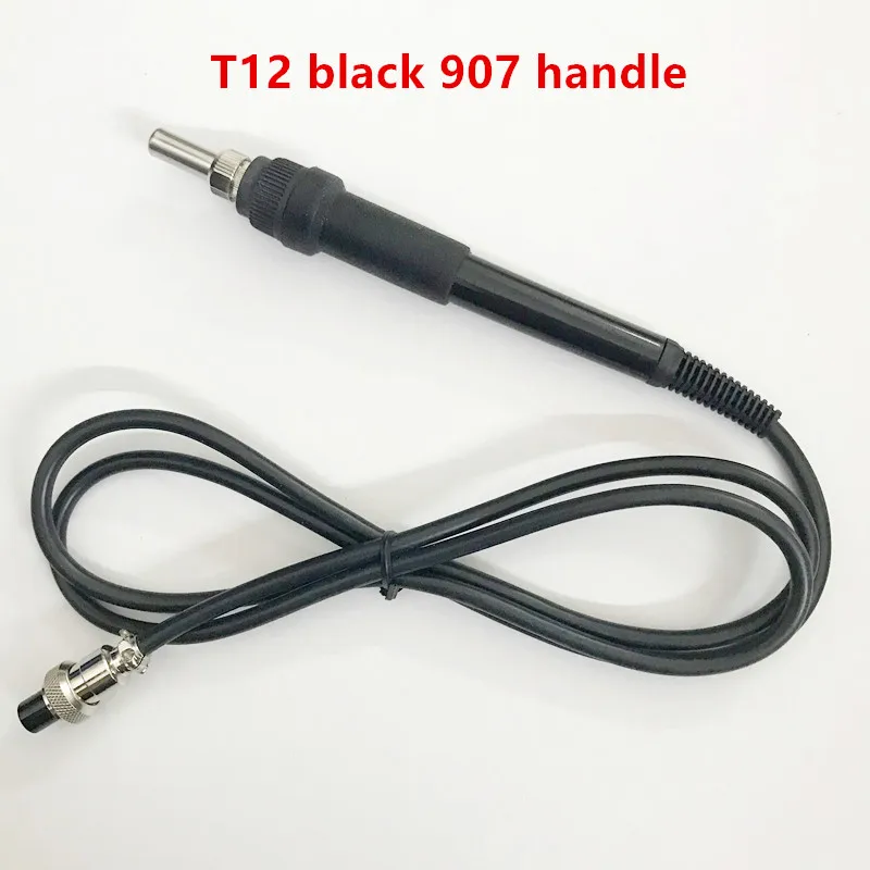 black Fwxk T12 Электрический паяльник OLED сварочный стол автоматический сон Электрический сварочный стол 907 ручкой - Цвет: black
