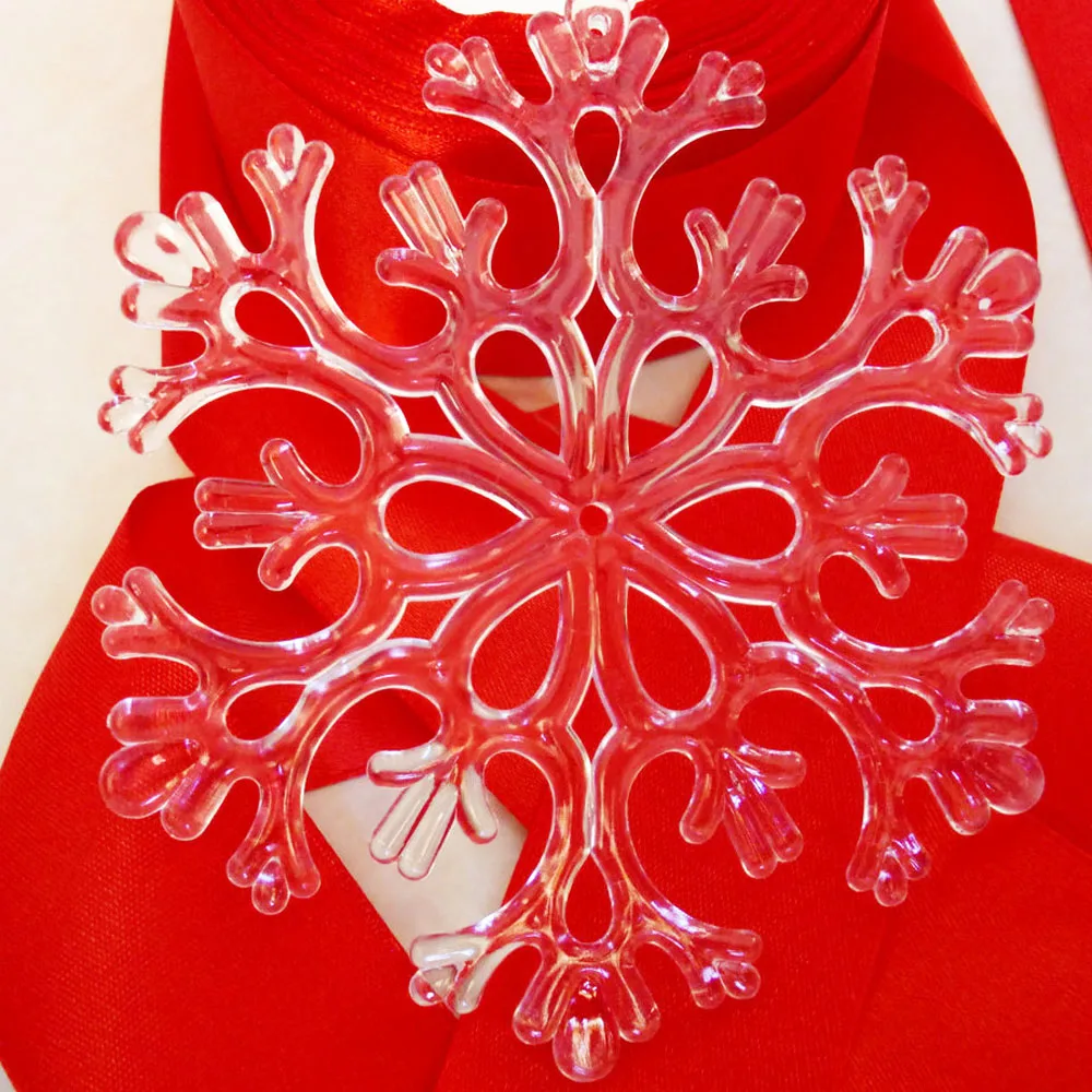 10 см белые и прозрачные поддельные снежинки Очаровательное украшение на
