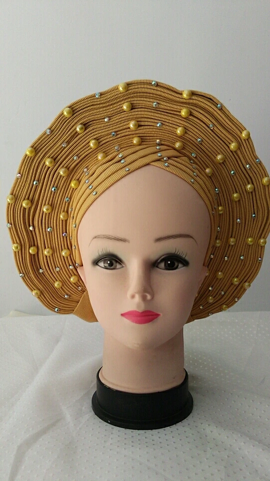 Модный женский Африканский галстук Aso Oke с бусинами и камнями 2020