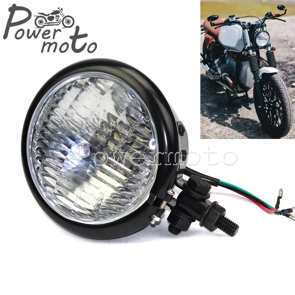 Винтажная мотоциклетная фара 4 1/2 дюйма 5 передняя E4 для Harley Cafe Racer Chopper Bobber Sportster Road