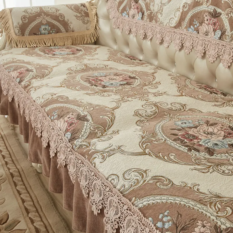 Роскошный чехол для дивана с вышивкой чехлы диванов влюбленных L образной формы