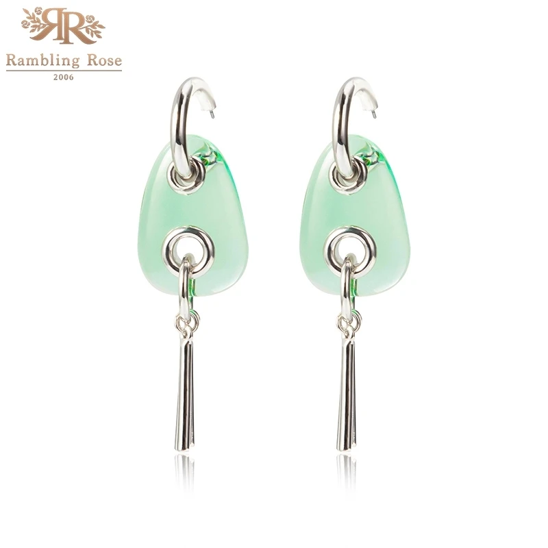 Женские Зеленые Серьги ZA из смолы женские акриловые серьги модные ювелирные