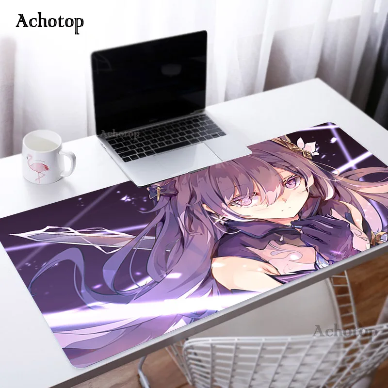 genshin impact 80x30cm large mouse pad gaming accessories xl laptop gamer mousepad anime antislip mat keyboard desk mats carpet free global shipping